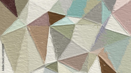 Colorful triangles pattern with a rough texture background. Background texture wall and have copy space for text. Picture for creative wallpaper or design art work.