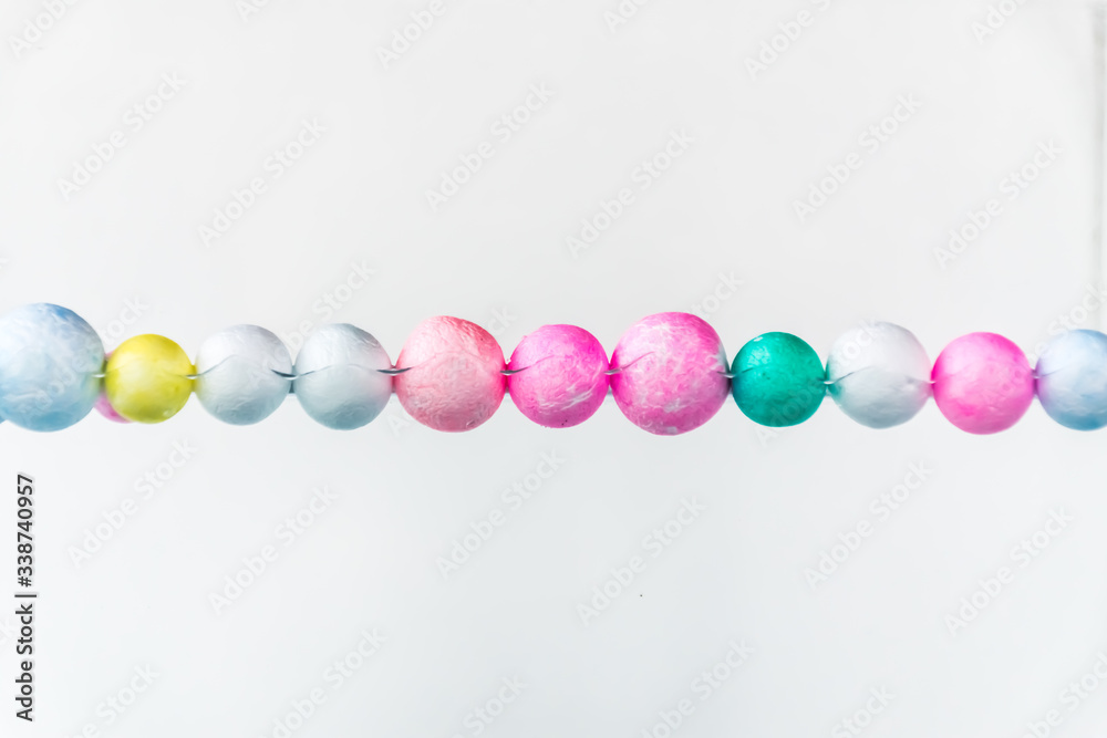 Colored foam beads