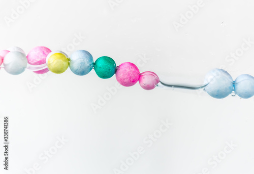 Colored foam beads