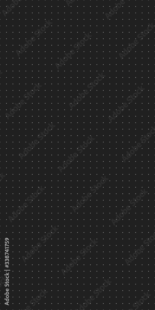 Vertical seamless vector dot grid paper for blueprint with white dots and black background. Seamless vector grid technology background. Vertical seamless vector dot grid paper for blueprint with white dots and black background. Seamless vector grid technology background.