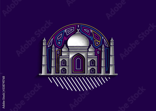 Taj Mahal Hand Drawn, India Agra