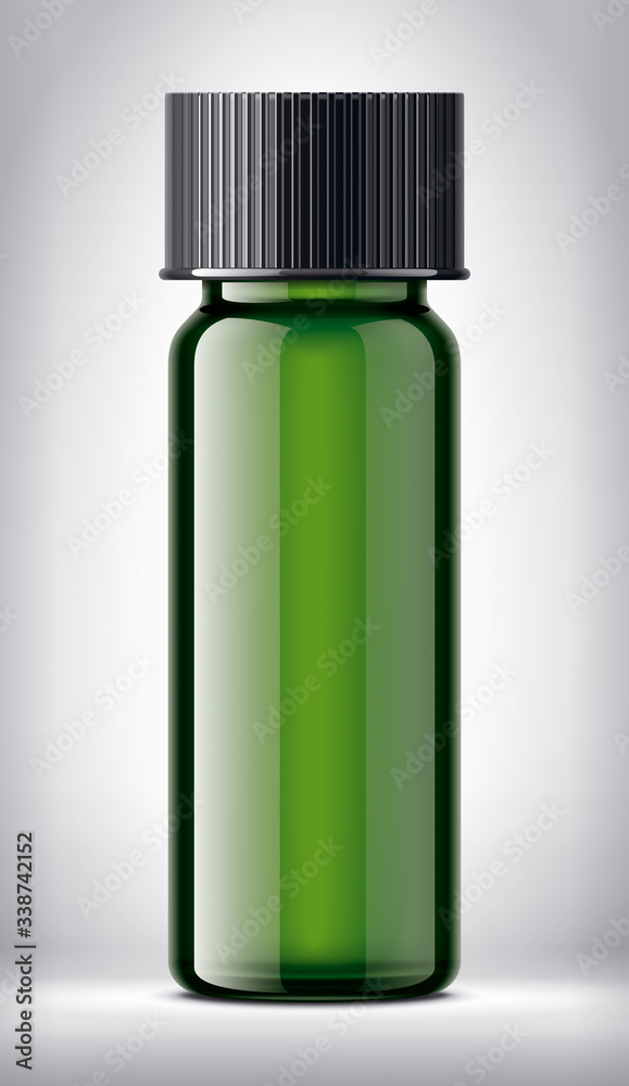 Fototapeta premium Bottle on background. Glossy surface version. 