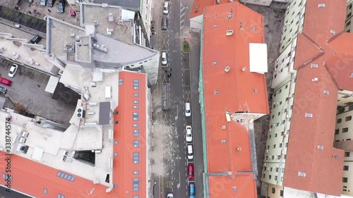 Zagreb Earthquake during COVID19 Corona Virus - Aerial footage photo