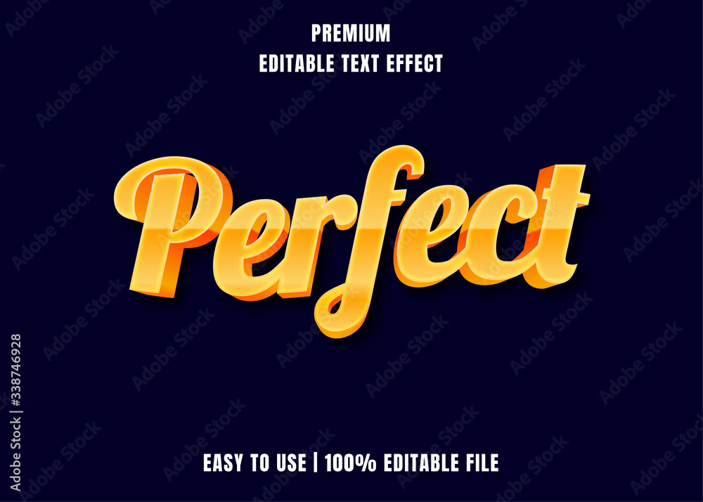 Fototapeta Editable text effect - Perfect Gold Style
