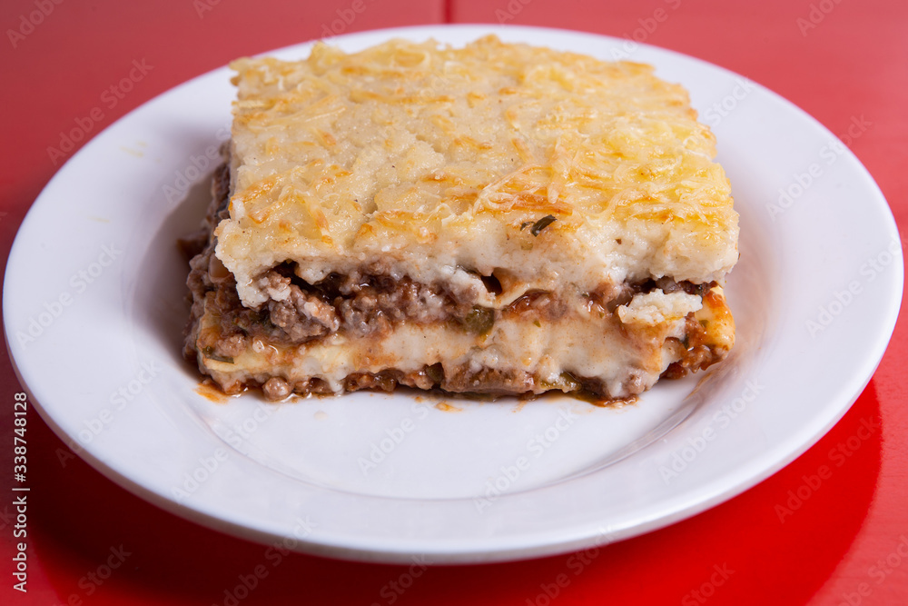 Lasagna on plate. Lasagna on plate.