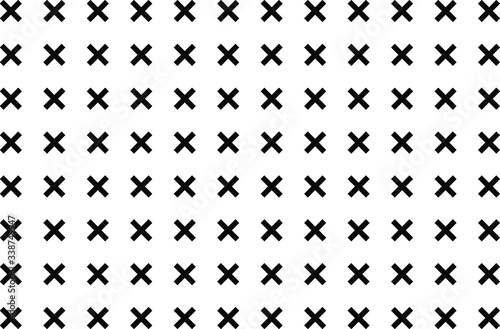 Tile black and white x cross pattern 