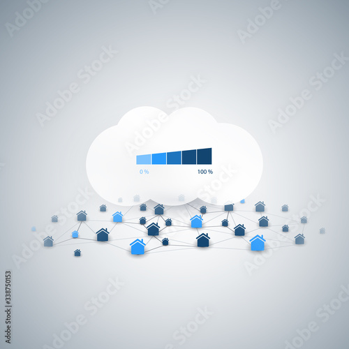 Increasing Number of People Work at Home and Make Social Connections Through the Internet Only - Home Offices Put an Extra Load on Cloud Services - Server Usage, Resource Exhaustion Concept Design