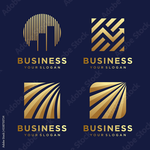 Abstract accounting financial management logo design template.