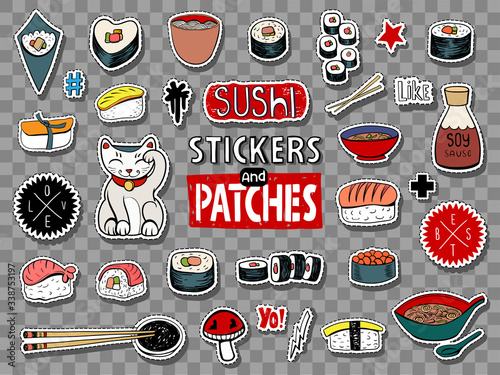 Sushi stickers collection