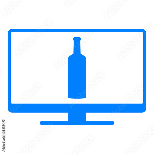 Flasche und Monitor