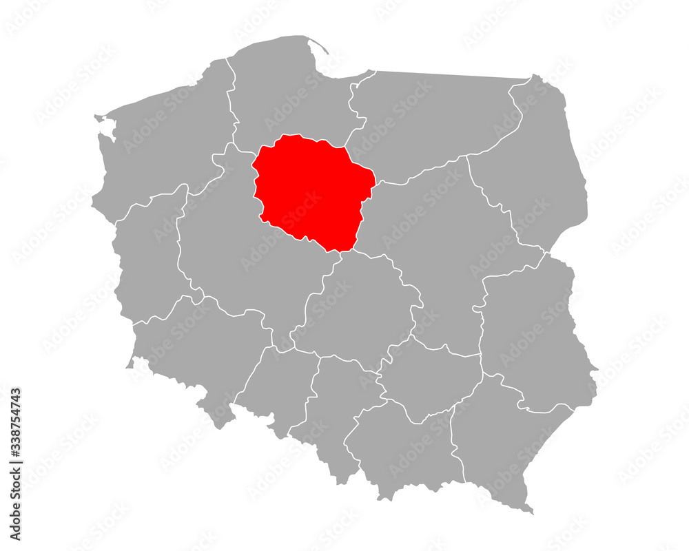Karte von Kujawsko-pomorskie in Polen