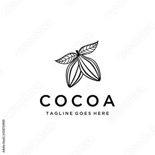 Creative modern cocoa sign design element template 