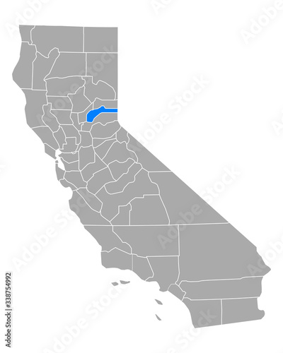 Karte von Nevada in Kalifornien