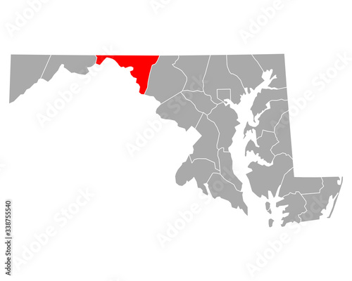 Karte von Washington in Maryland