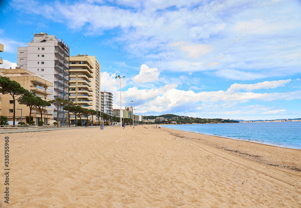 Fully equipped modern Spanish city beach Platja d'Aro, Girona, Spain Fully equipped modern Spanish city beach Platja d'Aro, Girona, Spain