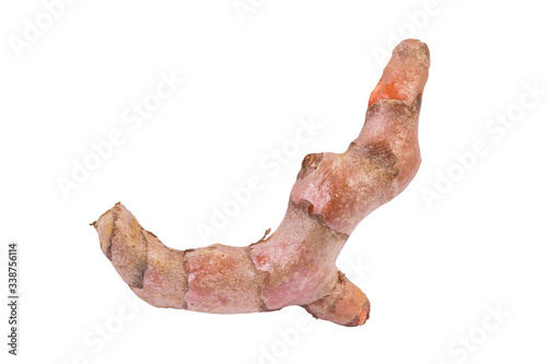 Fresh turmeric root isolated on white background. This has clipping path. © yotrakbutda