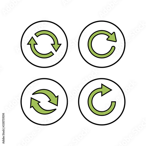 Refresh icons set. Reload icon vector. Update icon. convert icon