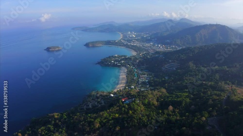 Wallpaper Mural Aerial view of the tropical coastline with beaches and green lush forest. Phuket island, Thailand Torontodigital.ca