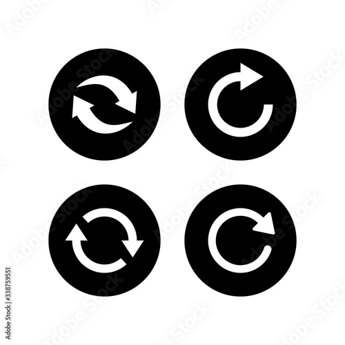 Refresh icons set. Reload icon vector. Update icon. convert icon