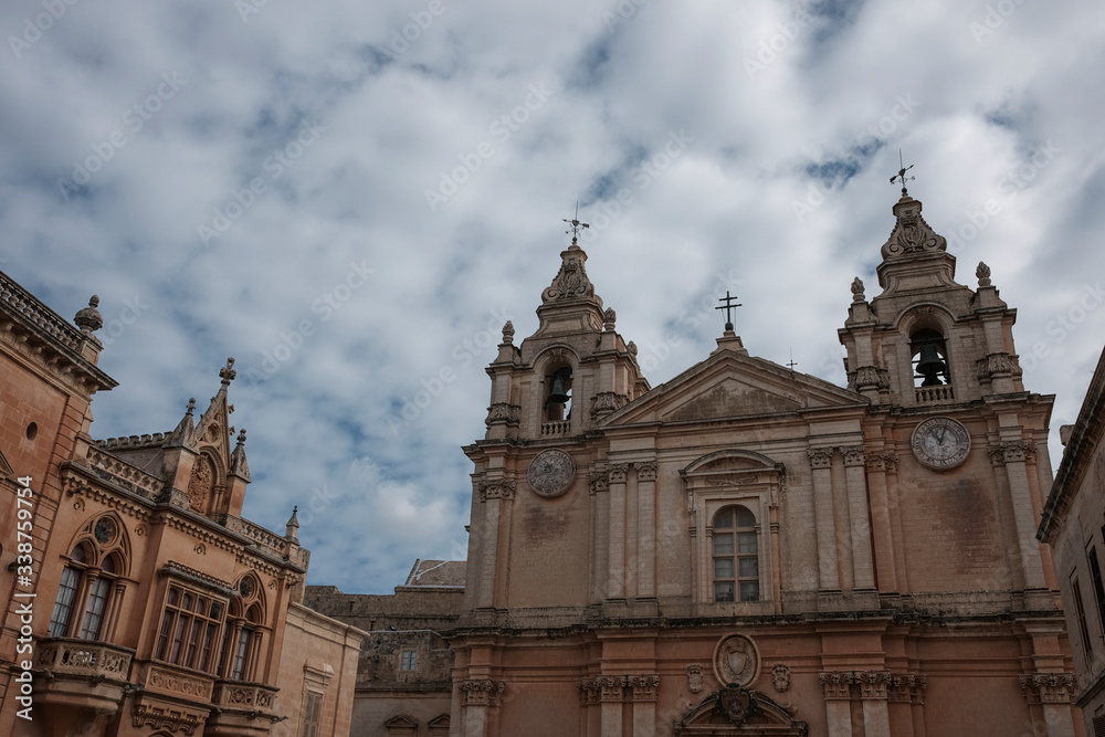 The St. Paul’s Cathedral in Mdina, Malta