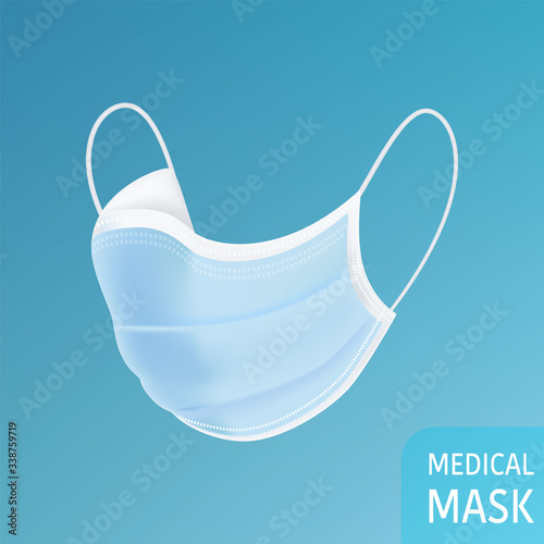 Medical mask, virus protection.  Vector.
