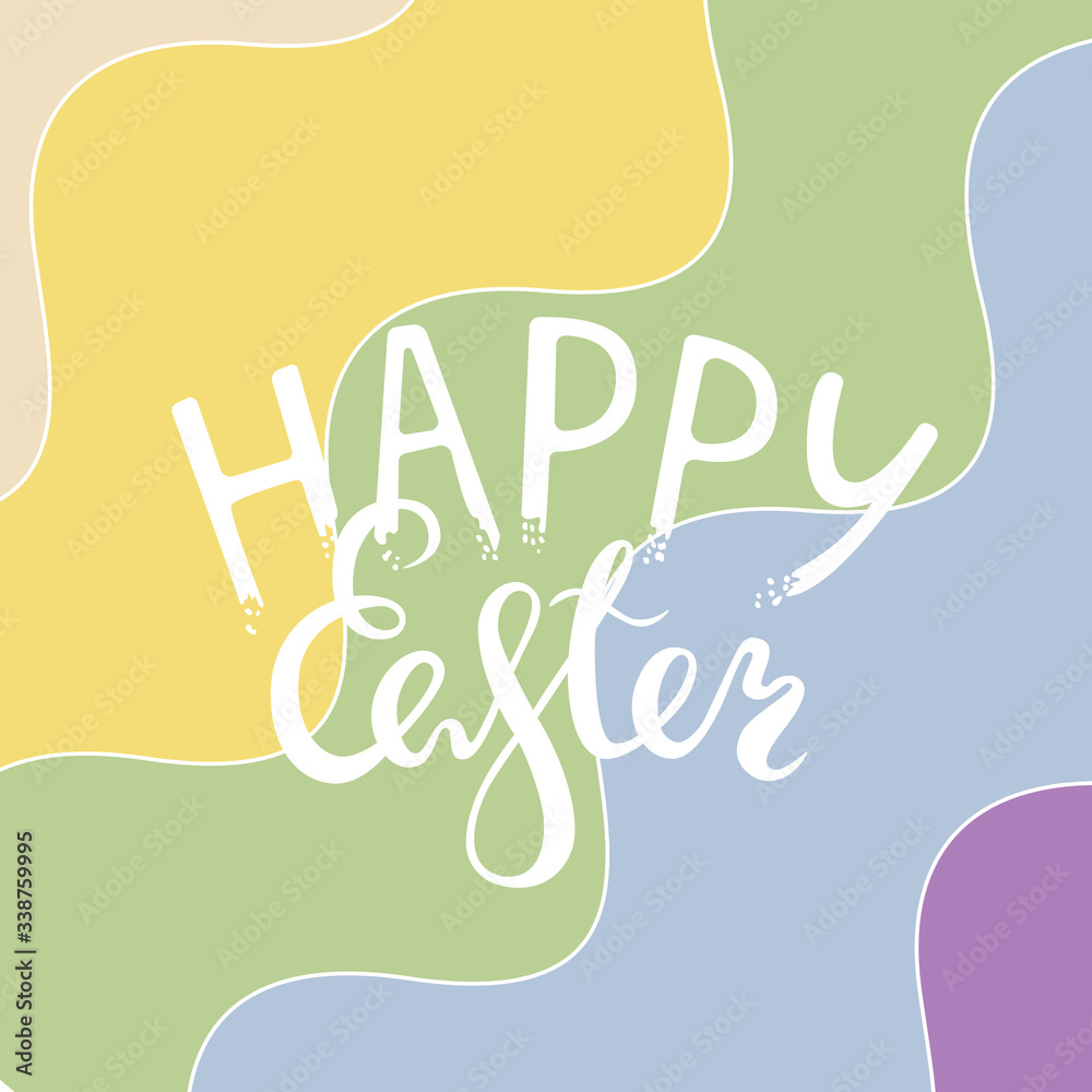 Vector drawing with white lettering composition Vector drawing with white lettering composition