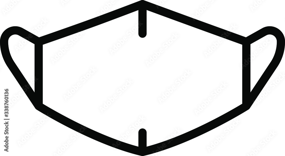 Vector icon for facemask and mouth protection Vector icon for facemask and mouth protection