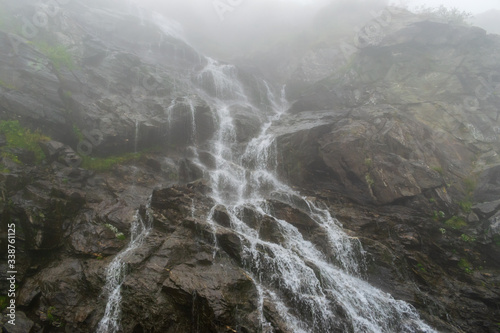 Balea waterfall from Fagaras Mountains, Transfagarasan, Romania