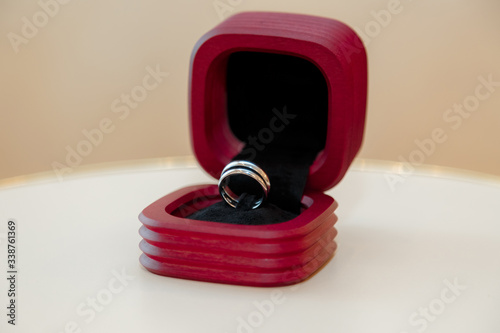 wedding rings in a beautiful box © anikanes