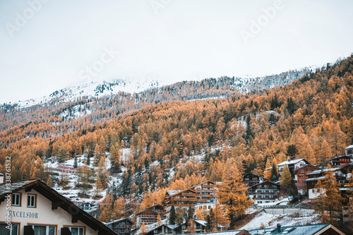 Obraz na płótnie Beautiful Switzerland Landscape in Autumn w salonie