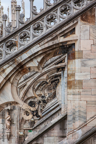 Architectural details of Duomo di Milano