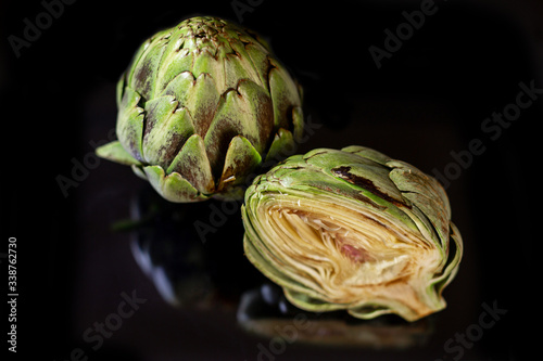 Whole and Slice artichoke