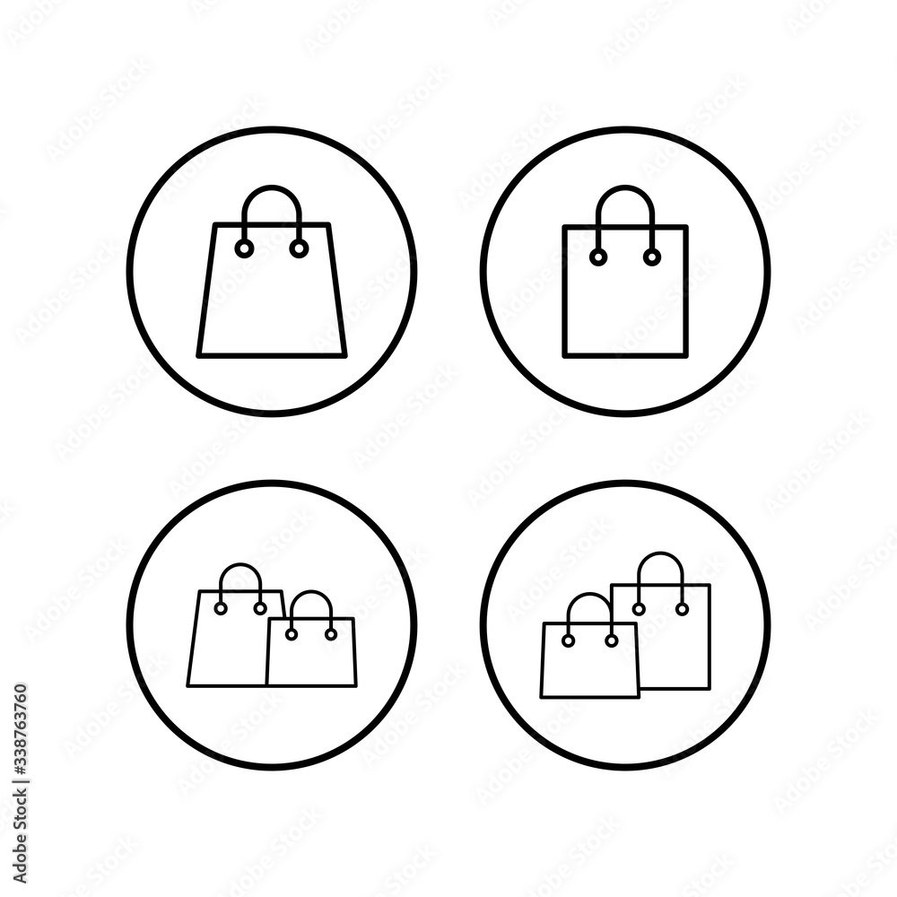Shopping bag icons set. Shopping bag vector icon Shopping bag icons set. Shopping bag vector icon