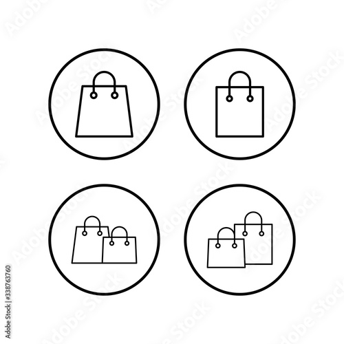 Shopping bag icons set. Shopping bag vector icon