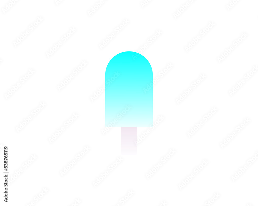 Colorful gradient ice cream logo design template. Creative popsicle emblem vector logotype illustration. Colorful gradient ice cream logo design template. Creative popsicle emblem vector logotype illustration.