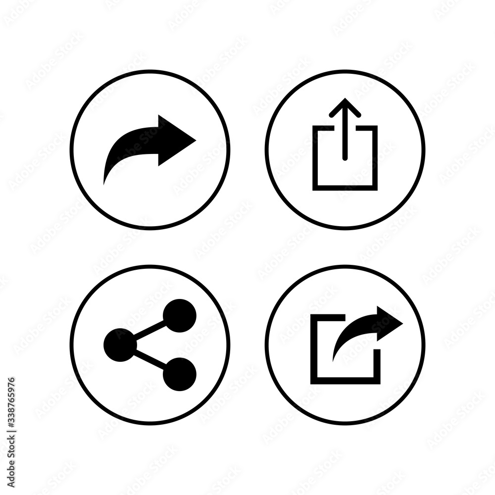 Share icons set. Share vector icon Share icons set. Share vector icon
