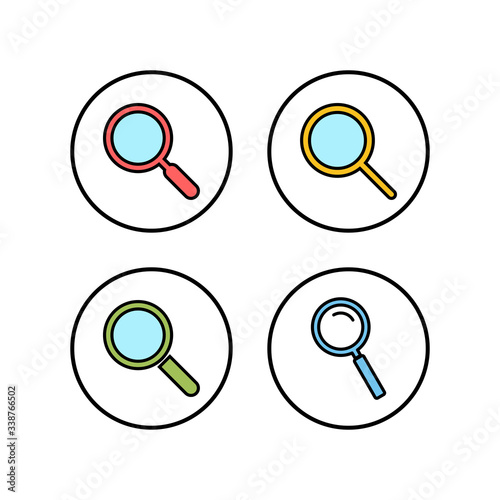 Search icons set. Glass vector icon. search magnifying glass icon. Find