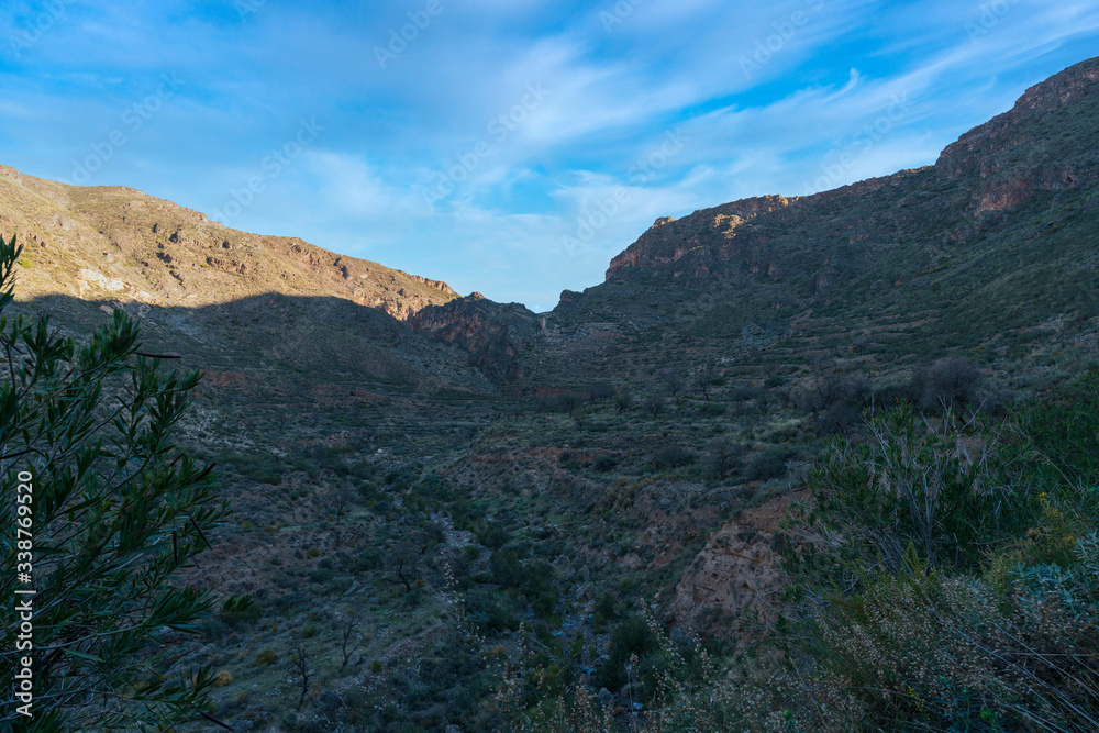 mountainous landscape near the town of Berja (Almeria) Spain