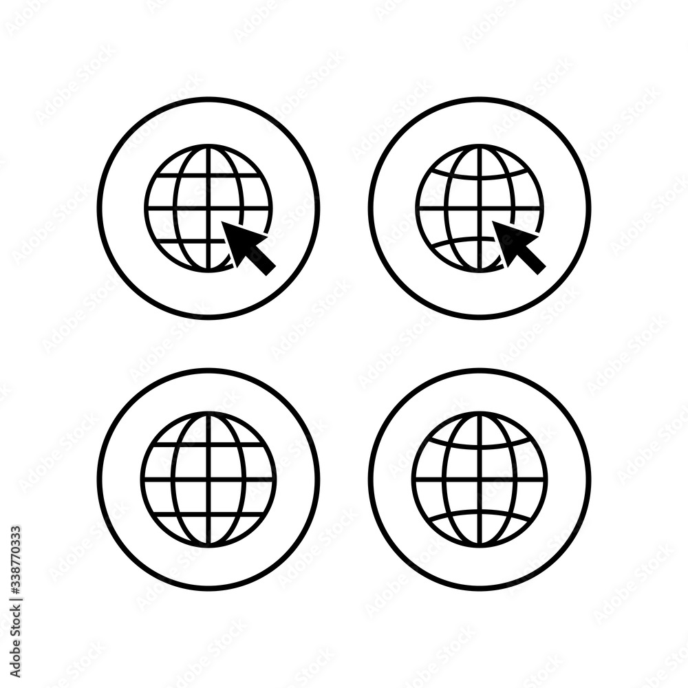 Web icons set. Website vector icon. Internet world vector Web icons set. Website vector icon. Internet world vector