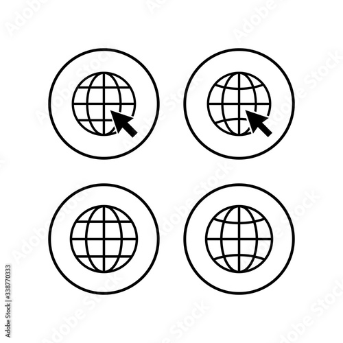 Web icons set. Website vector icon. Internet world vector