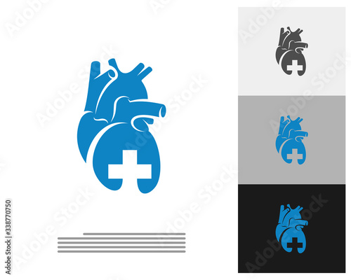 Medical Heart logo vector template, Creative Human Heart logo design concepts