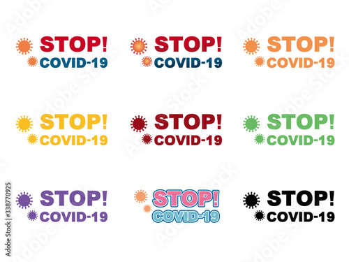 ストップコロナウイルス ステッカーセット