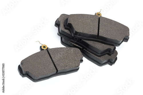 brake pads isolated on white baclkground. photo