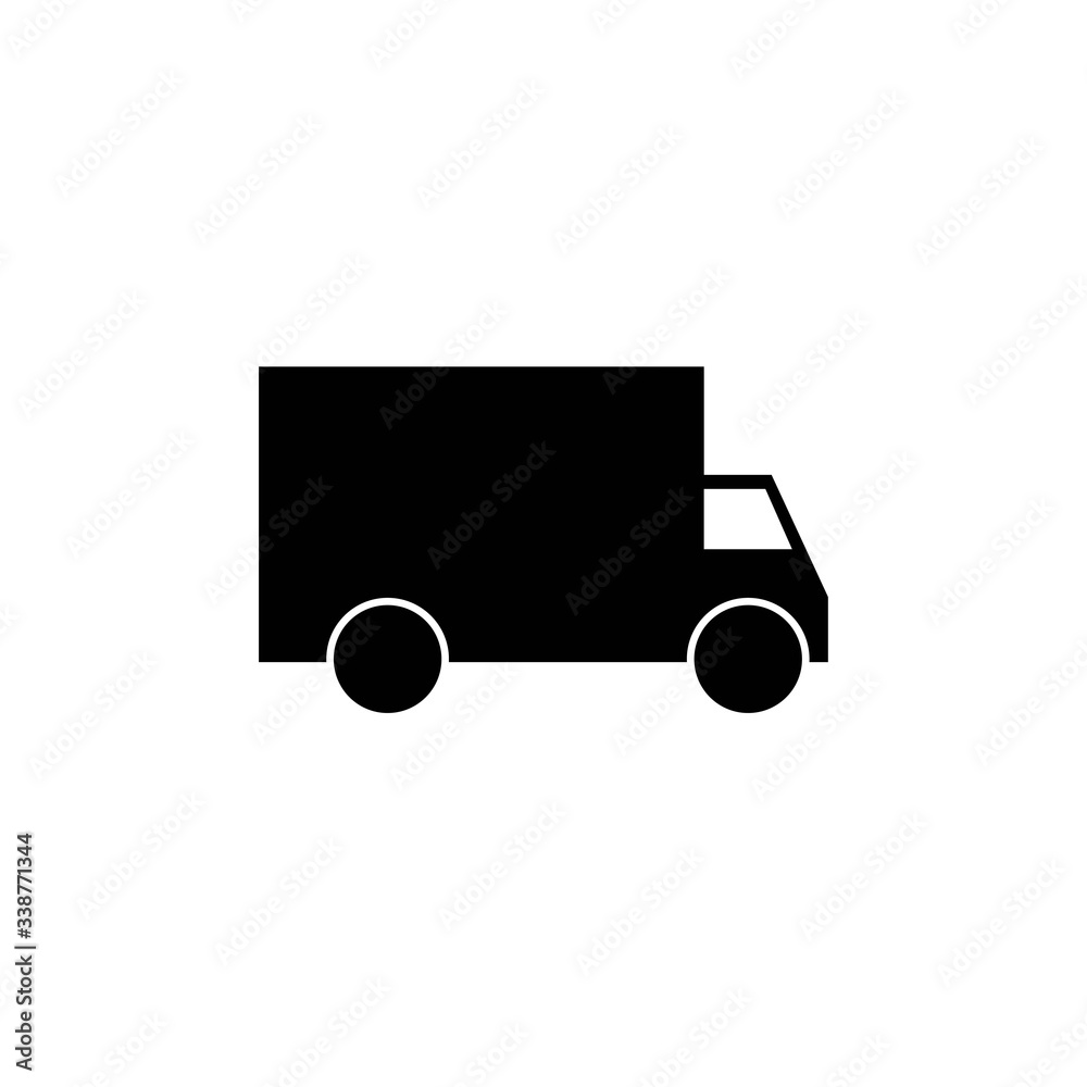 Fast shipping delivery truck vector graphic design template Fast shipping delivery truck vector graphic design template