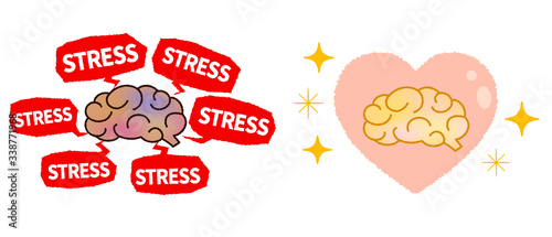 Stressed and stress-free brain