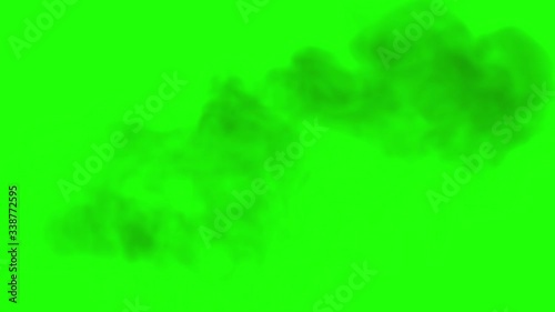 green screen, realistic animation of smoke photo