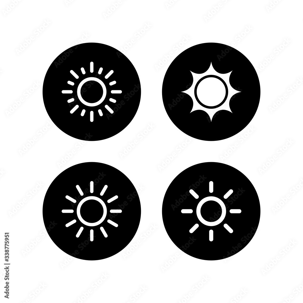 Sun icons set. Sun vector icon