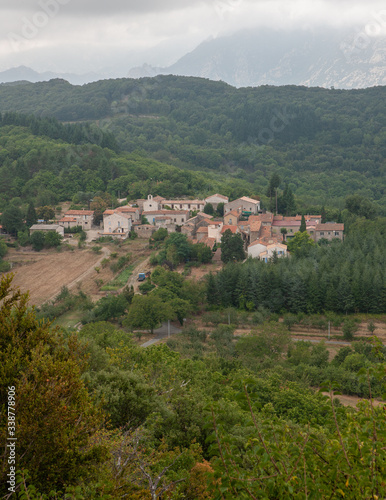 Languedoc France.  Mountain village. Mountain town. © A