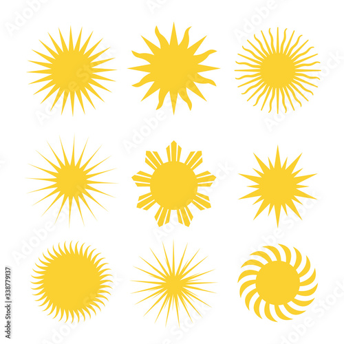 Set of Star Shapes Symbol Icon Vector illustration.