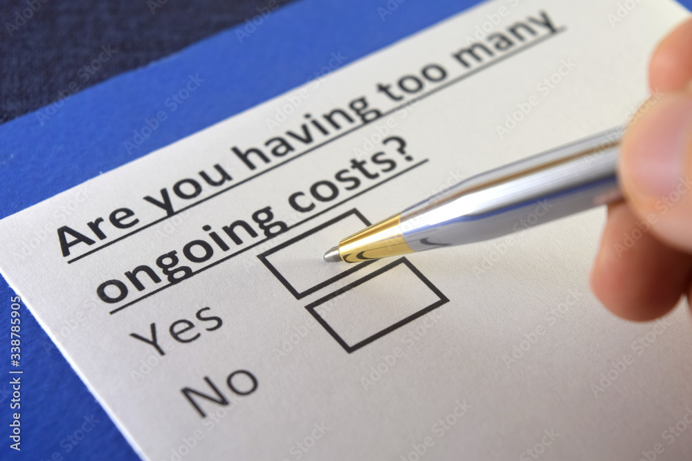 One person is answering question about ongoing costs. One person is answering question about ongoing costs.